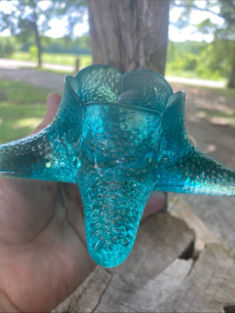 Turquoise Starfish Glass Votive Holder - Picture 5 of 5